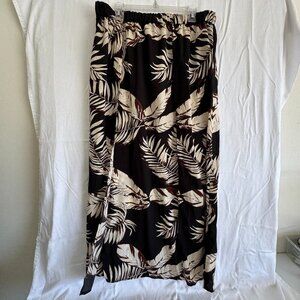 Tropical Print Maxi Skirt Size 2XL Elastic Waist NWT